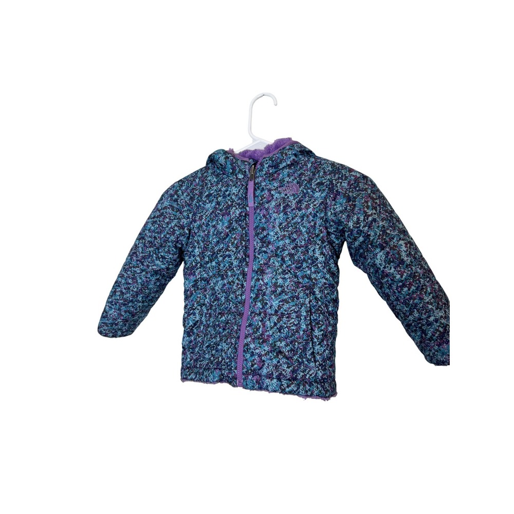 The North Face Jacket Kids 4T Multicolor Hooded Puffer Quilted Winter Zip Coat
